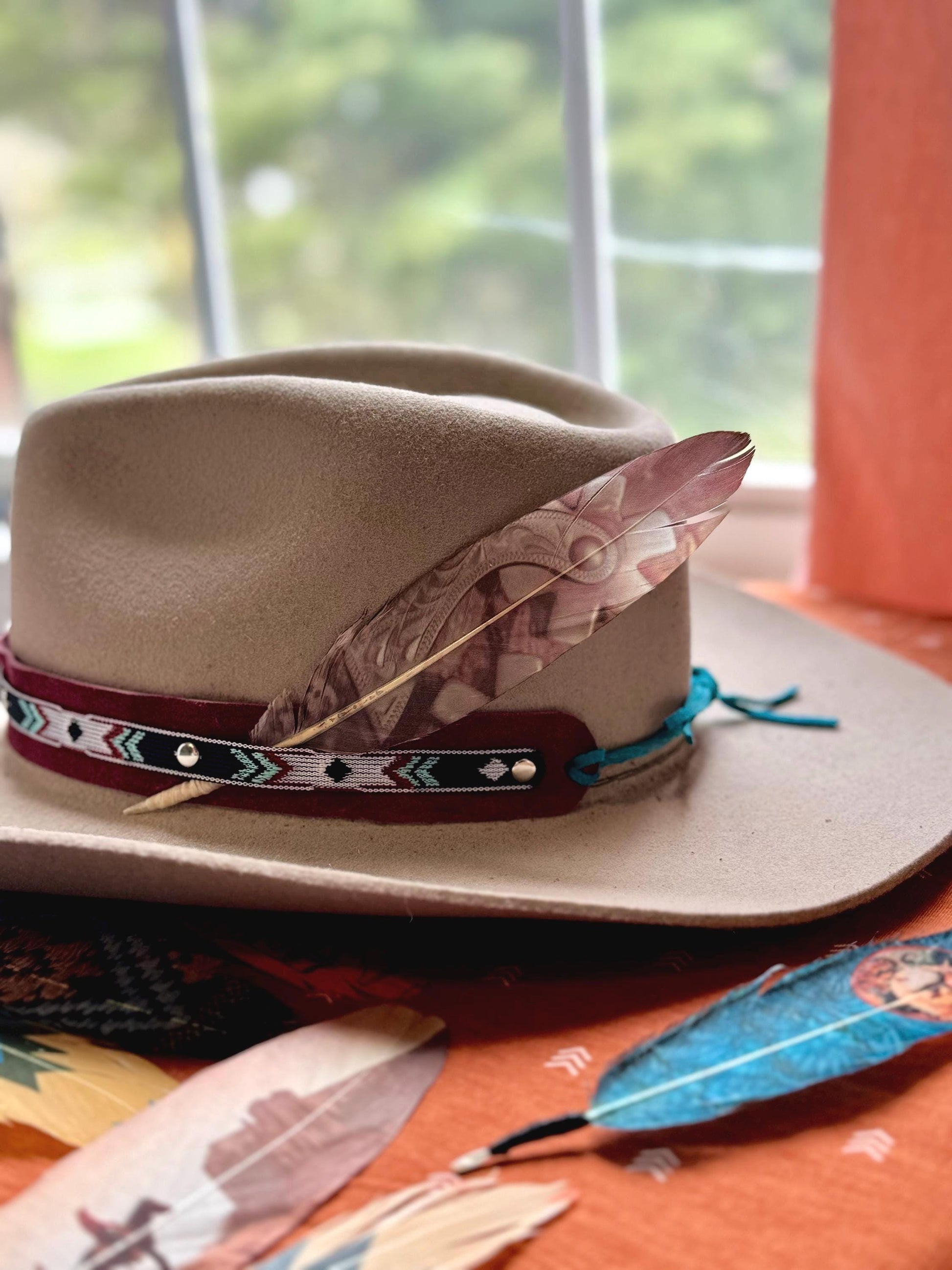 Buckaroo Supply Co. playful cowgirl Western hat feather