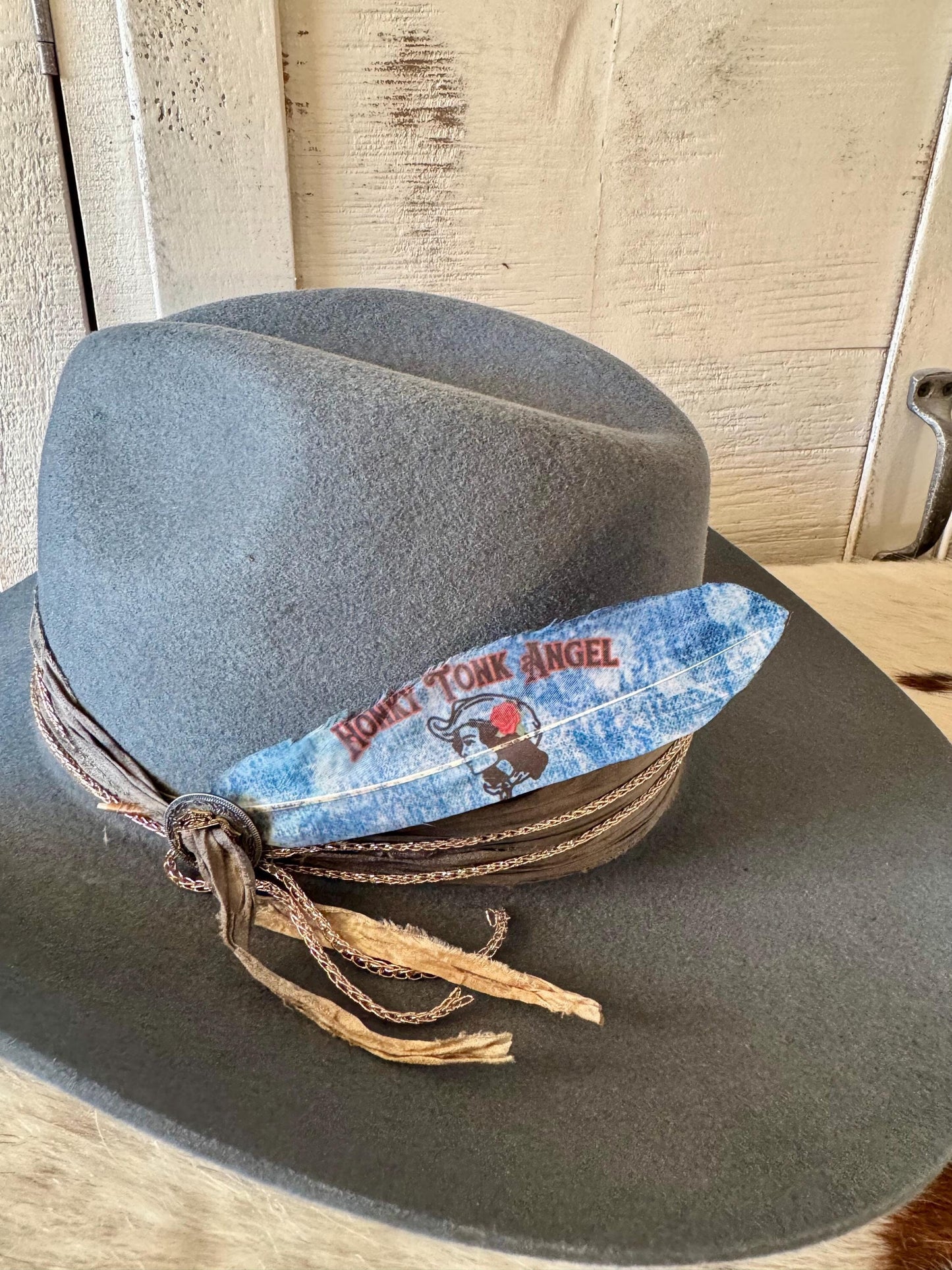 Buckaroo Supply Co. vintage cowgirl Western hat feather