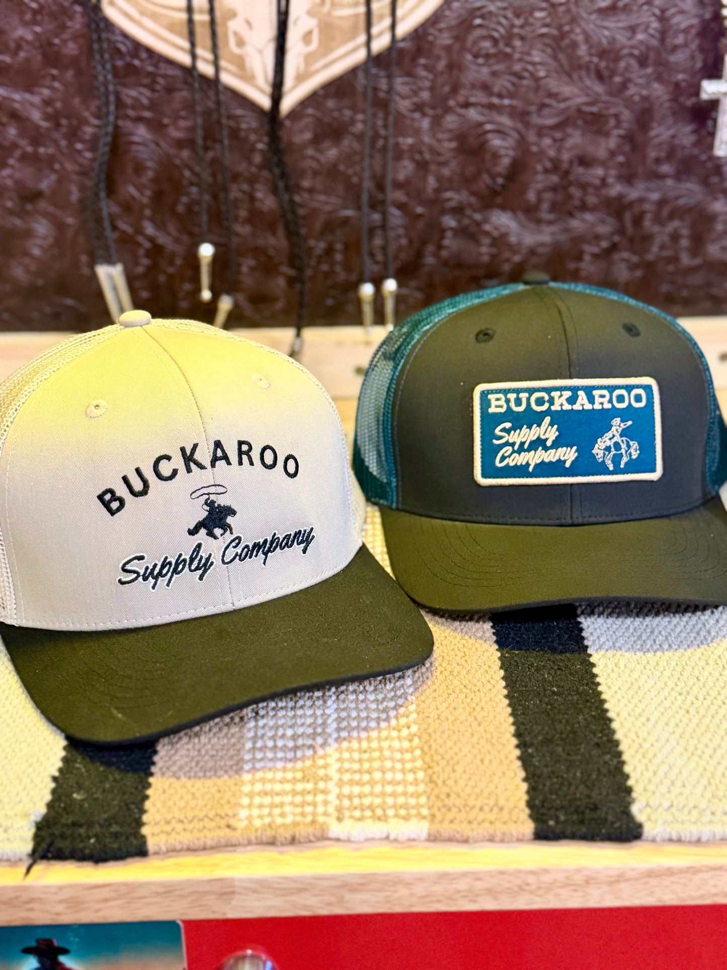 Buckaroo Black & Teal Western Trucker Hat