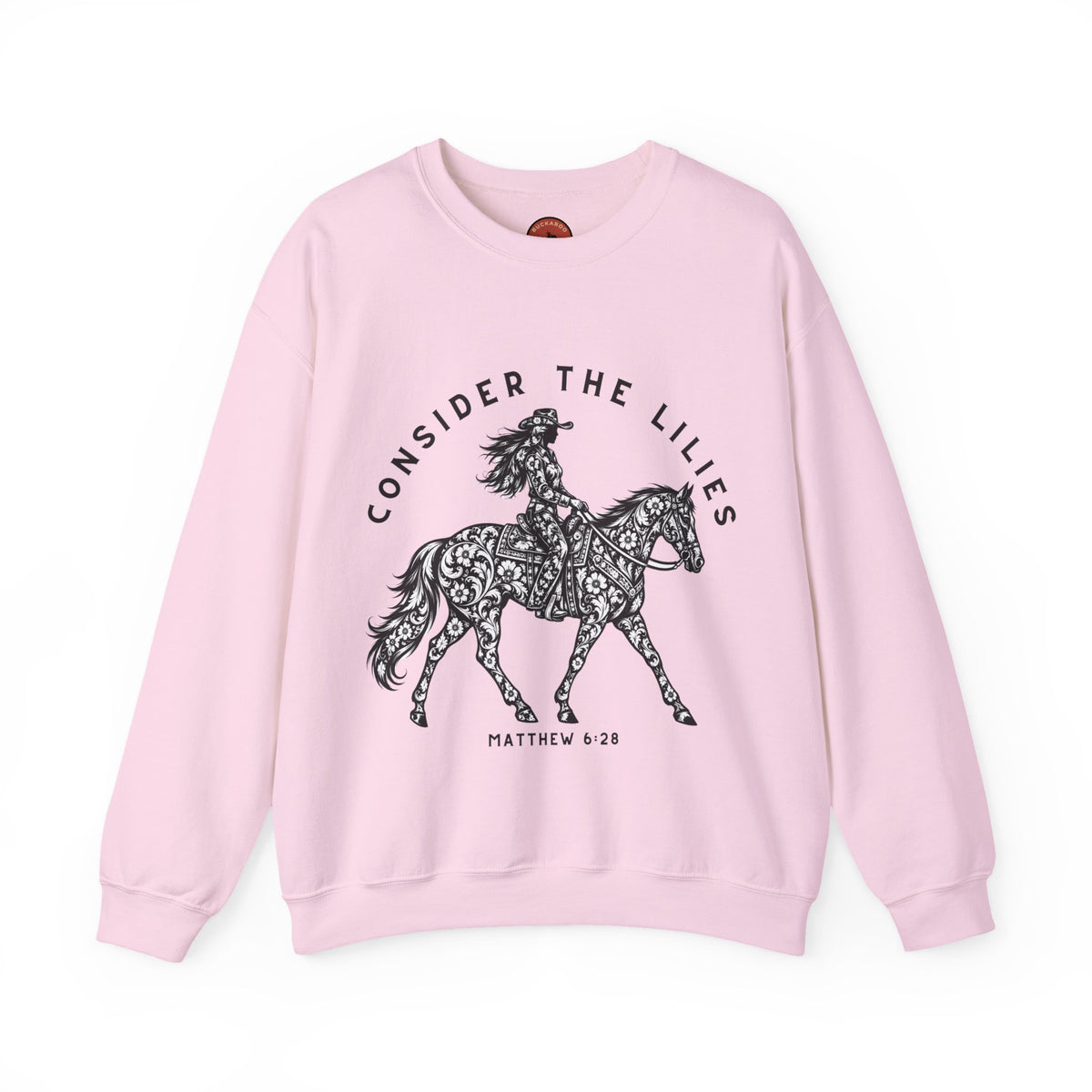 Consider the Lilies Western Crewneck Sweatshirt — Matthew 6:28