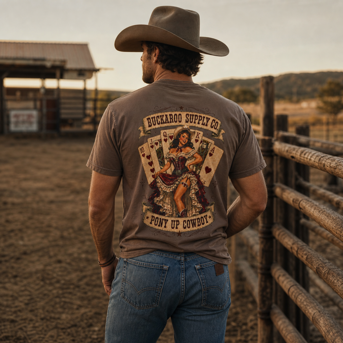 PONY UP COWBOY Western Graphic Tee