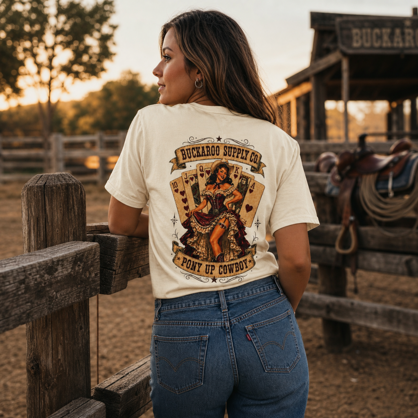 PONY UP COWBOY Western Graphic Tee