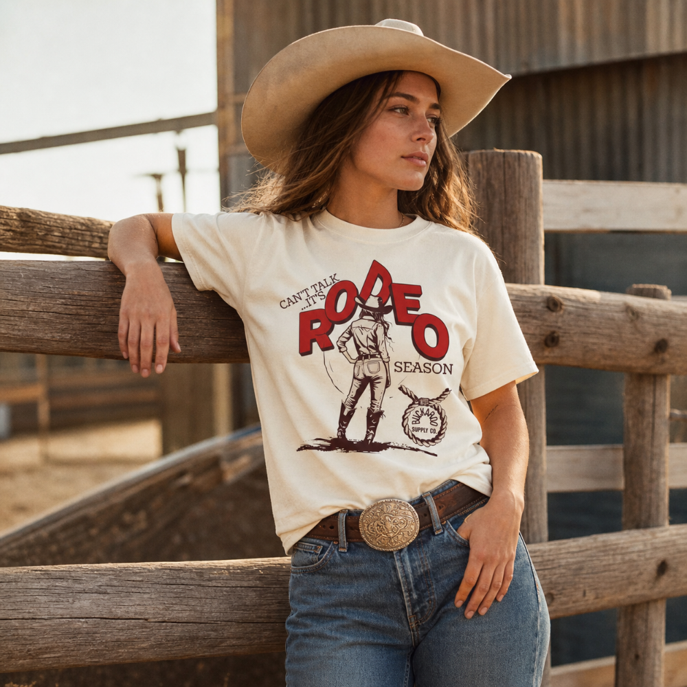 Can’t Talk It’s Rodeo Season Graphic Tee
