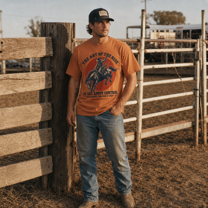 The Art of the Ride Bronc Rider Western T-Shirt