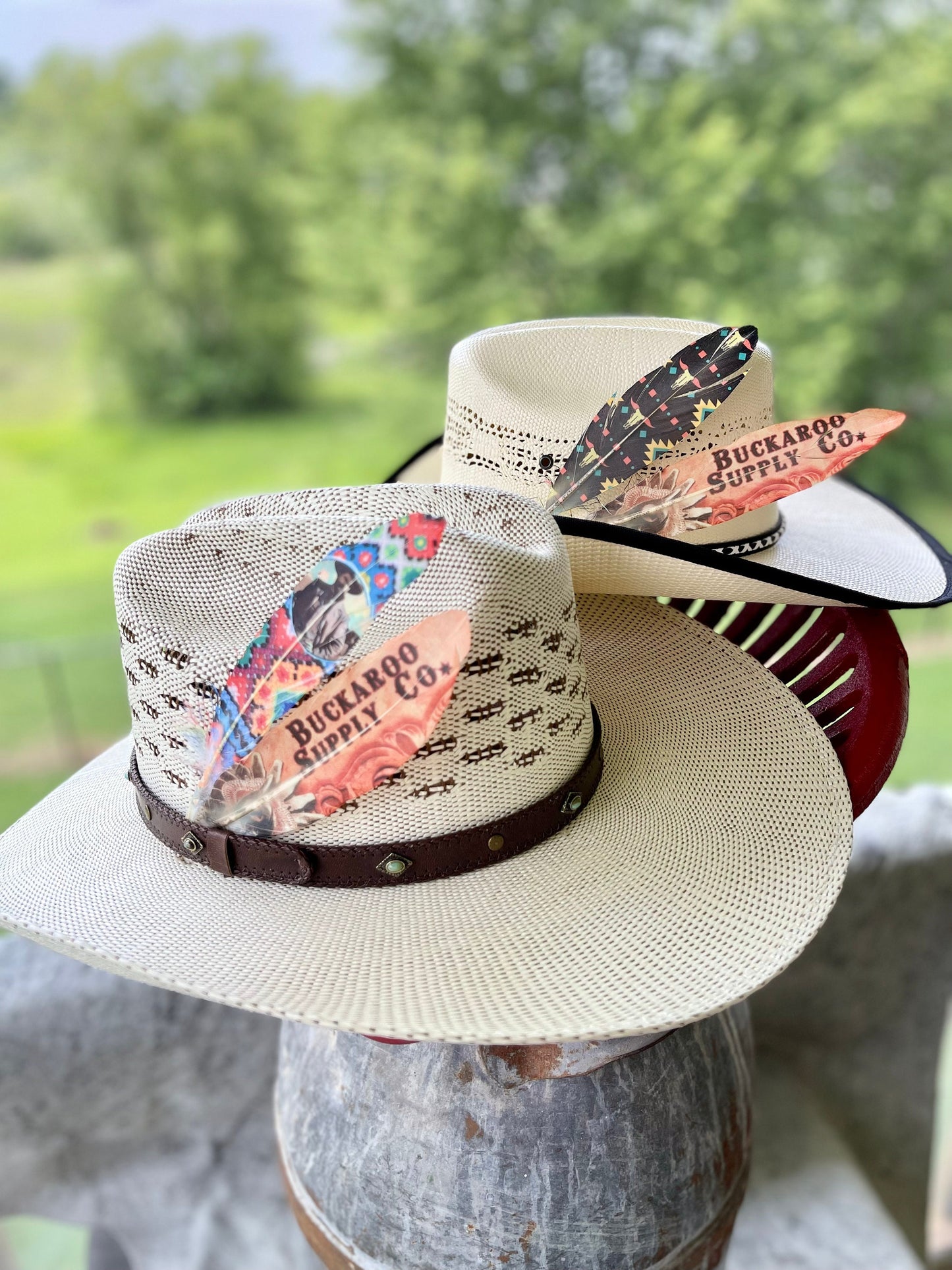 Cowboy Romance Hat Feather