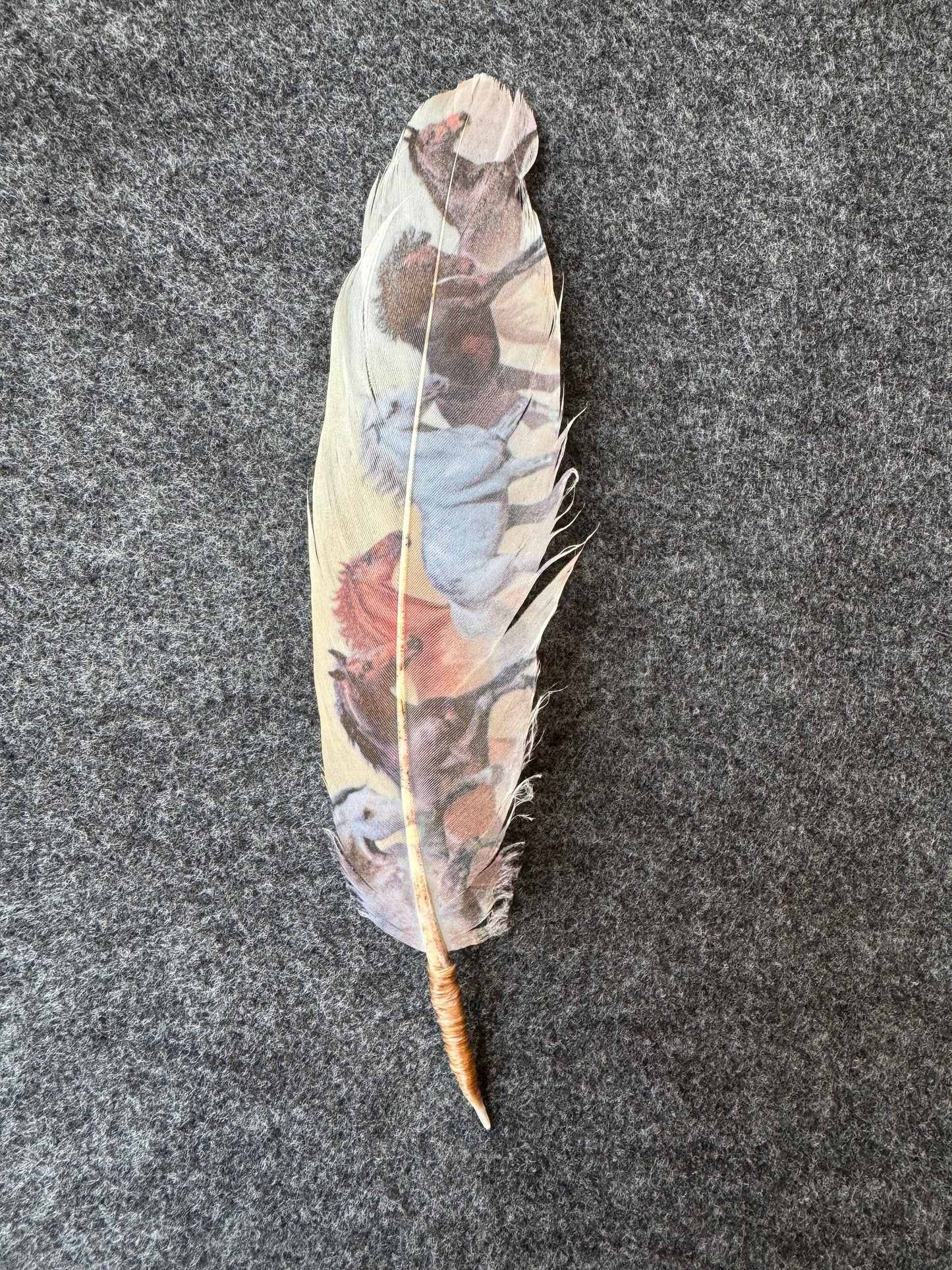 Cream Wild Horses Hat Feather