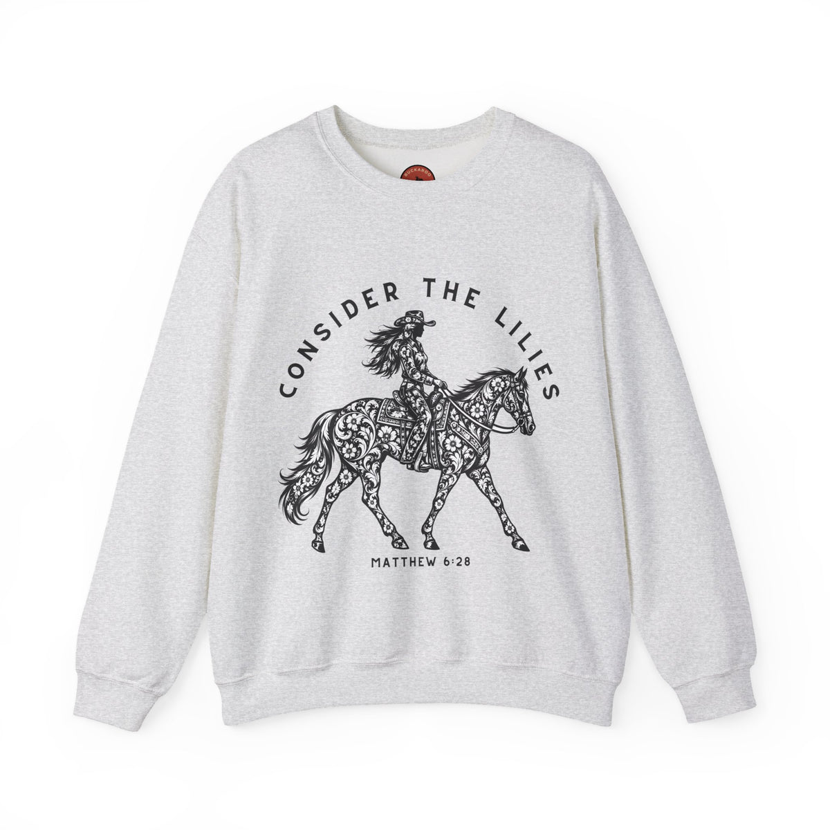 Consider the Lilies Western Crewneck Sweatshirt — Matthew 6:28