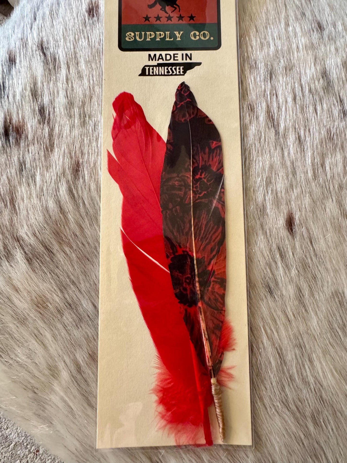 Western Crimson Western Hat Feather