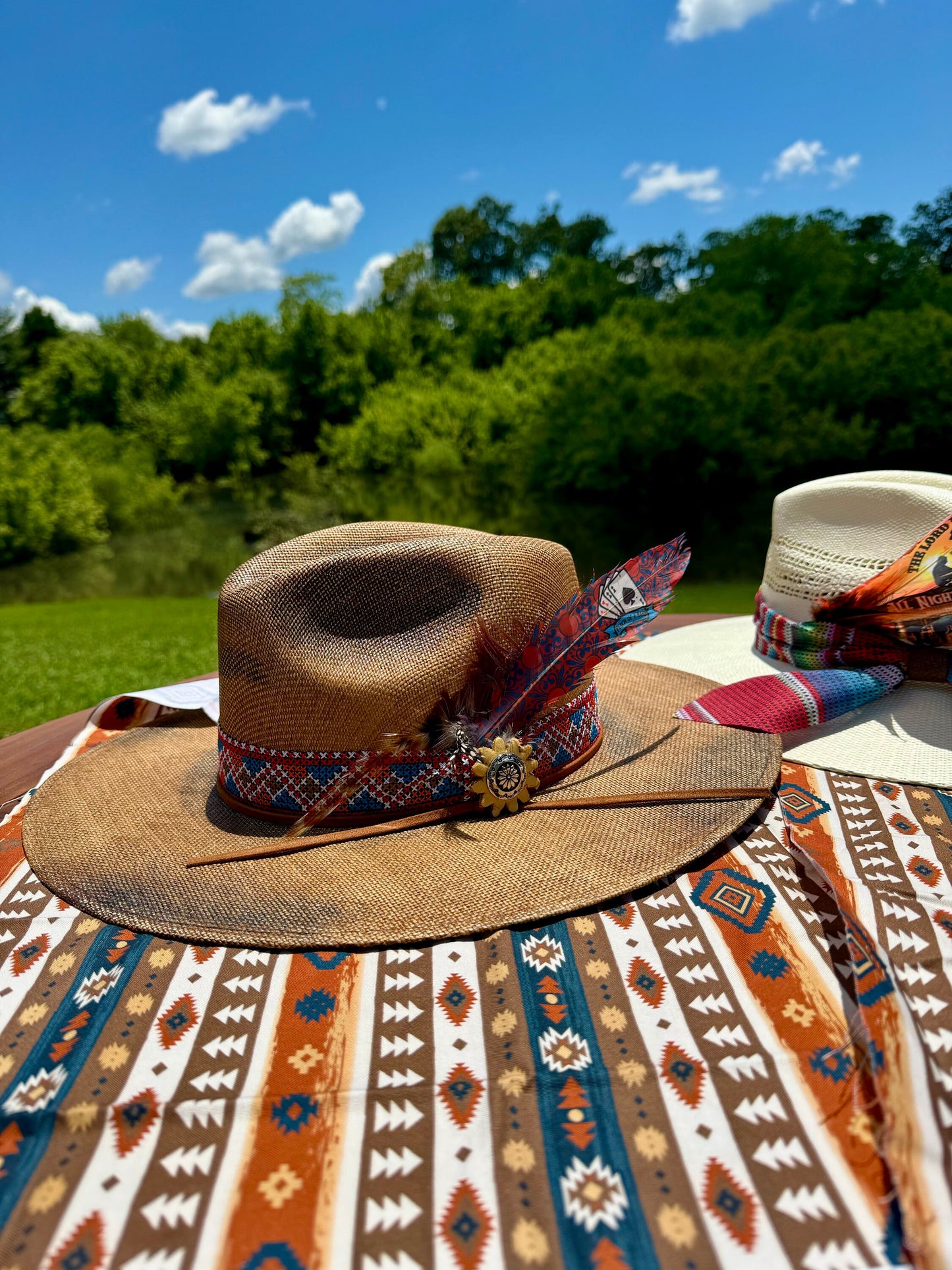 Peach of a Hand Hat Feather