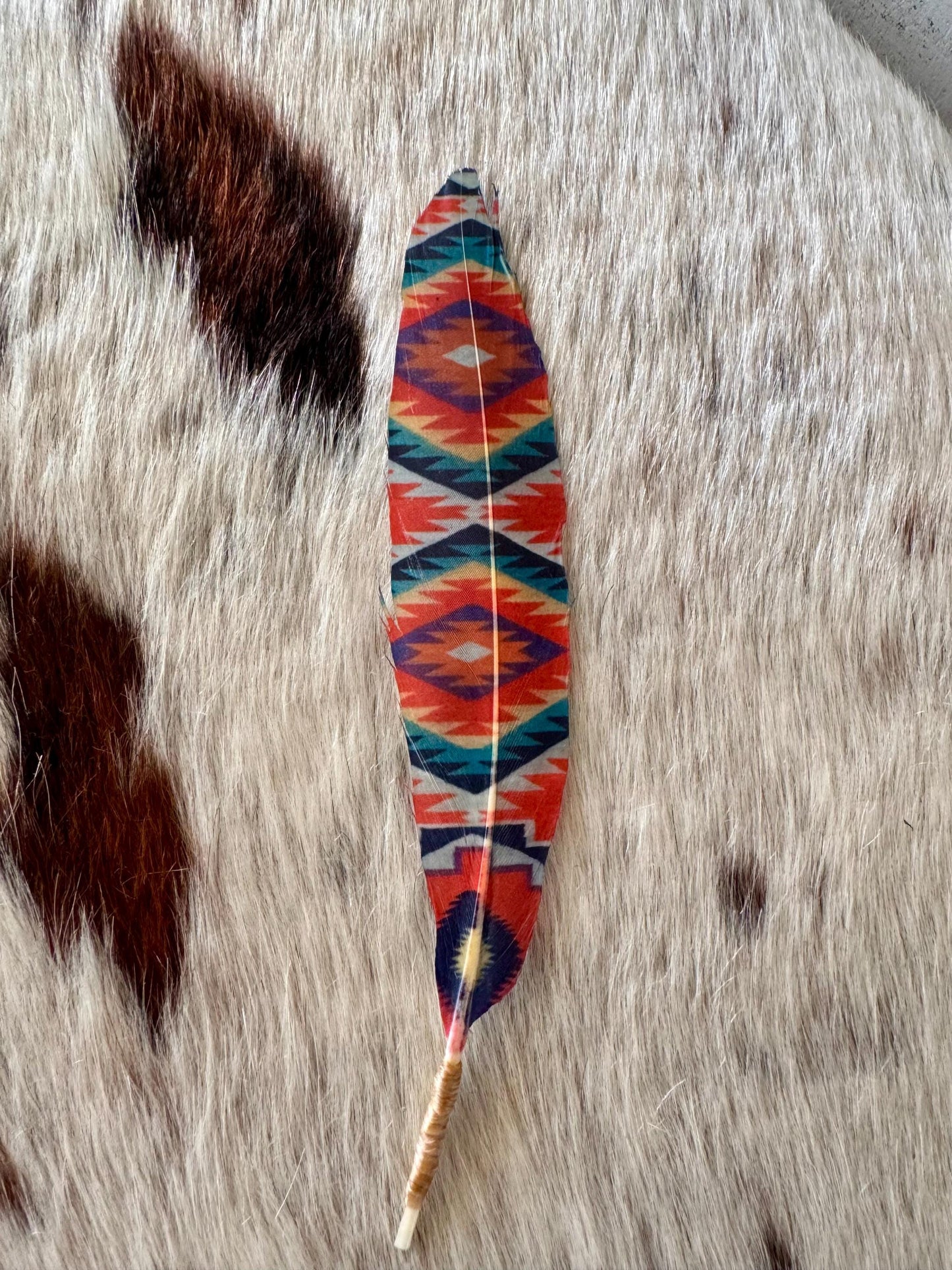 Handcrafted Western Eye feather accessory for Western hat bands