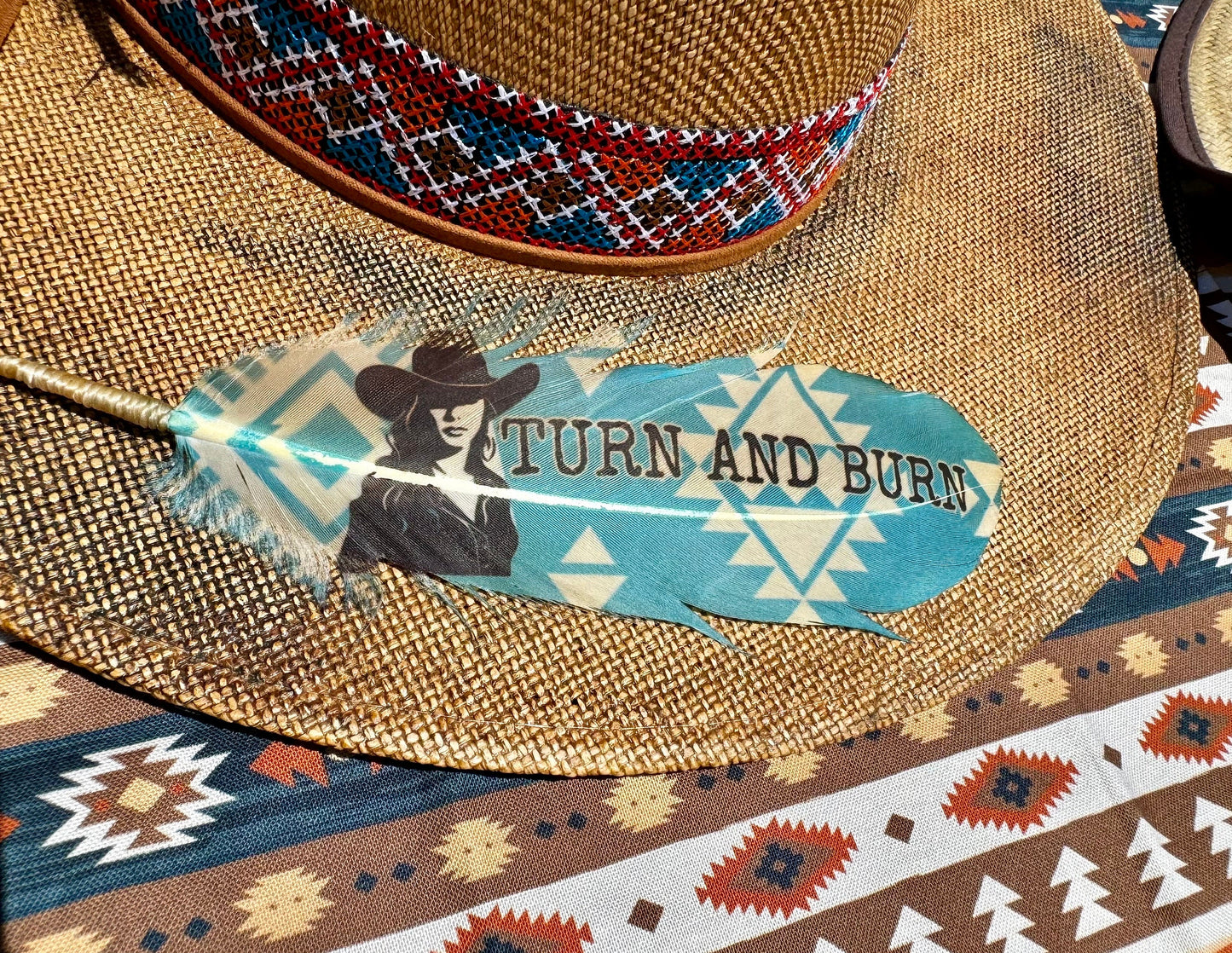 Peach of a Hand Hat Feather