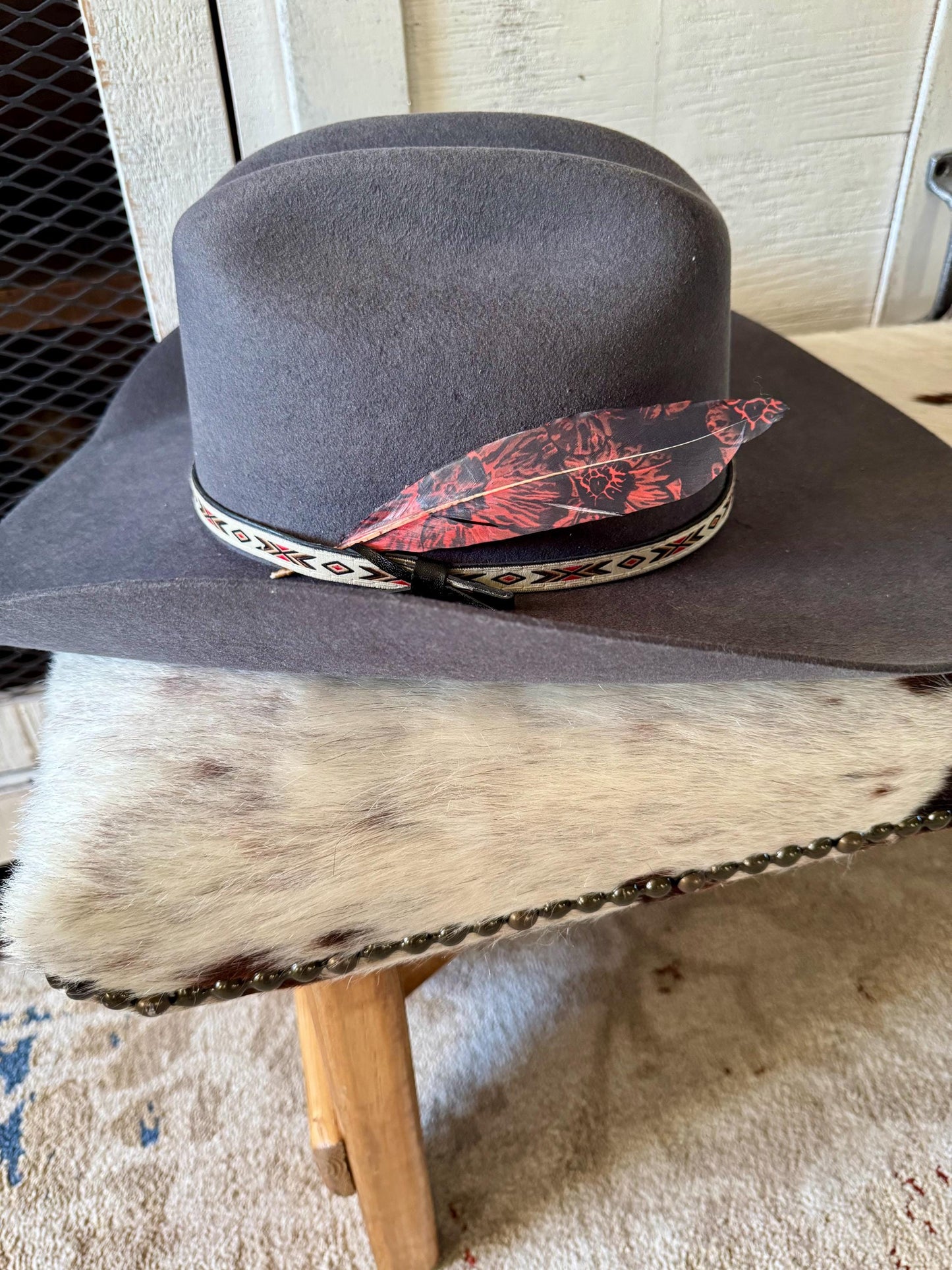 Western Crimson Western Hat Feather