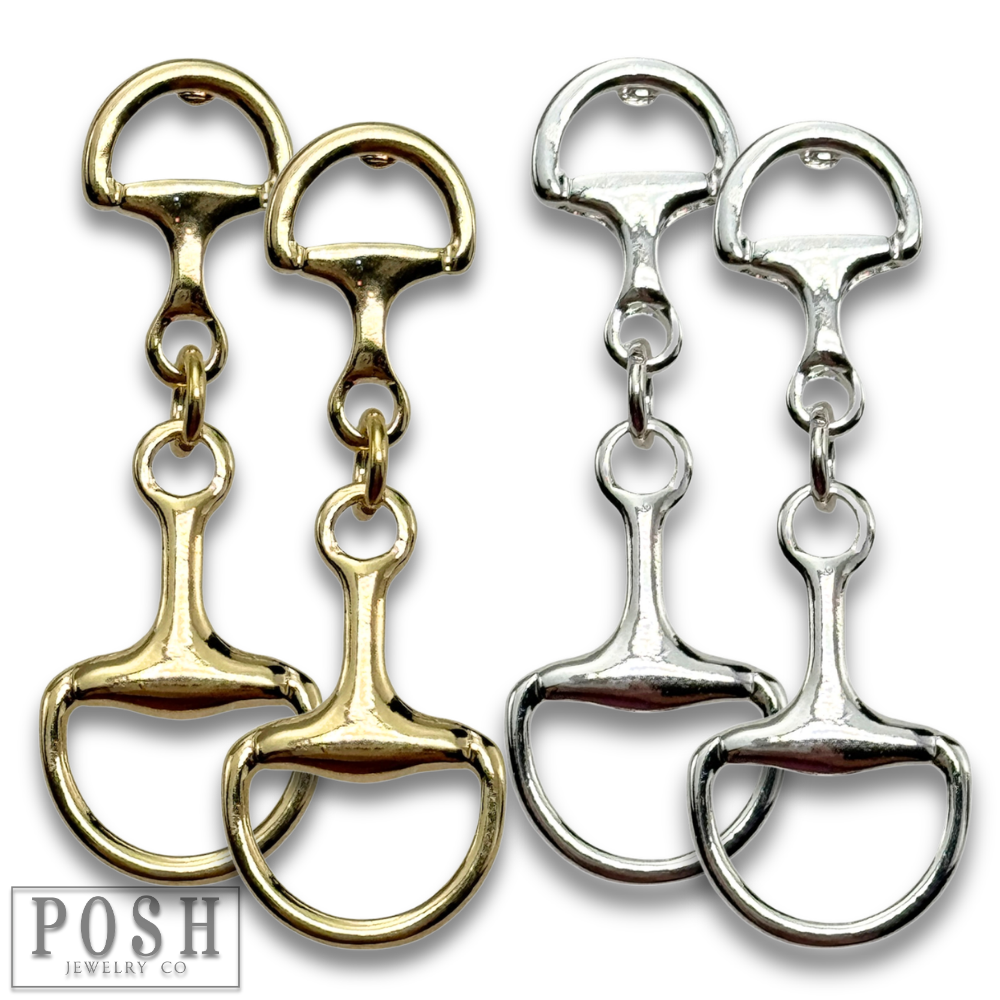 Snaffle Bit Western Dangle Earrings