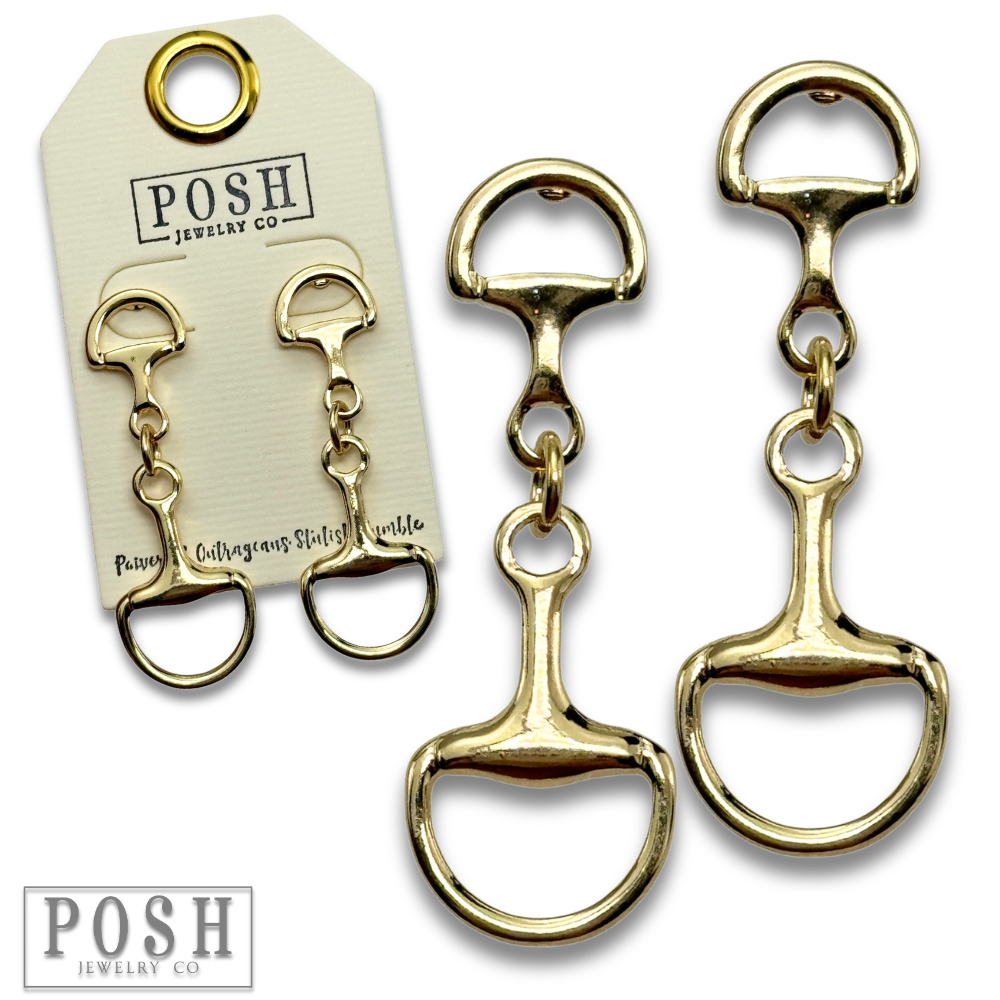 Snaffle Bit Western Dangle Earrings