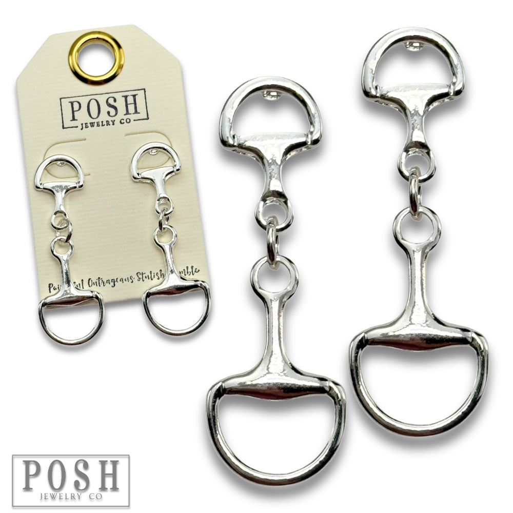 Snaffle Bit Western Dangle Earrings