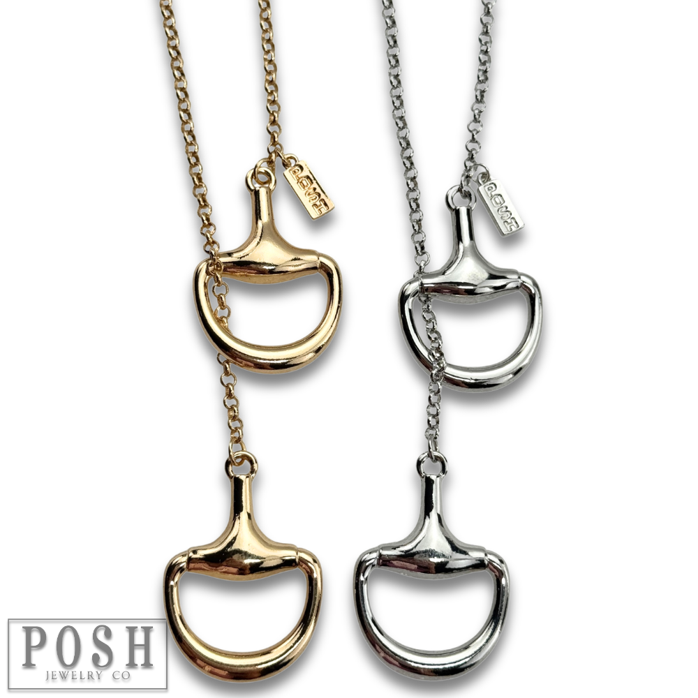 Snaffle Bit Western Lariat Necklace