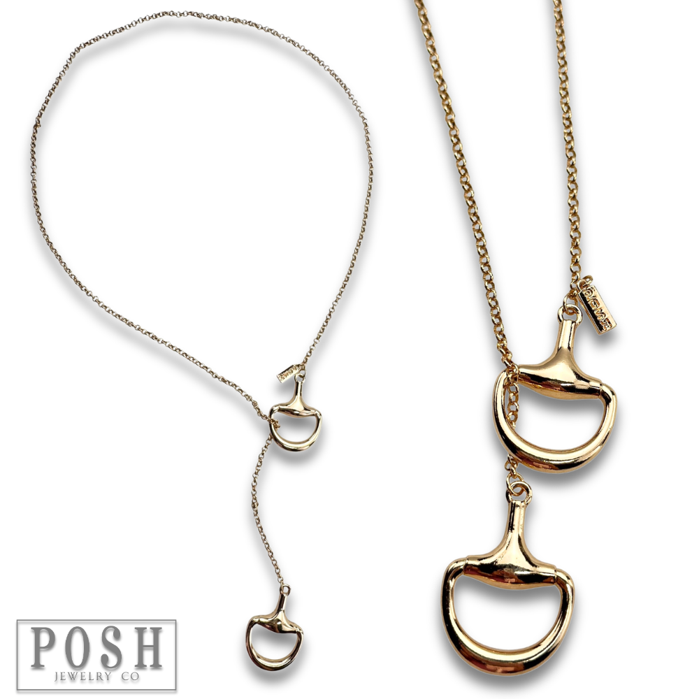 Snaffle Bit Western Lariat Necklace