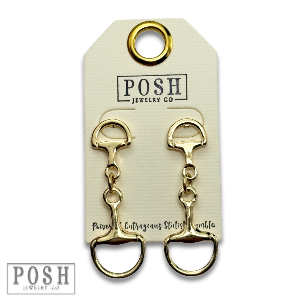 Snaffle Bit Western Dangle Earrings