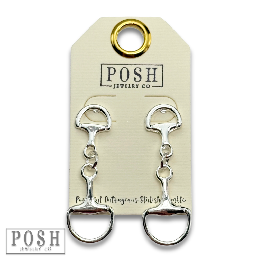 Snaffle Bit Western Dangle Earrings