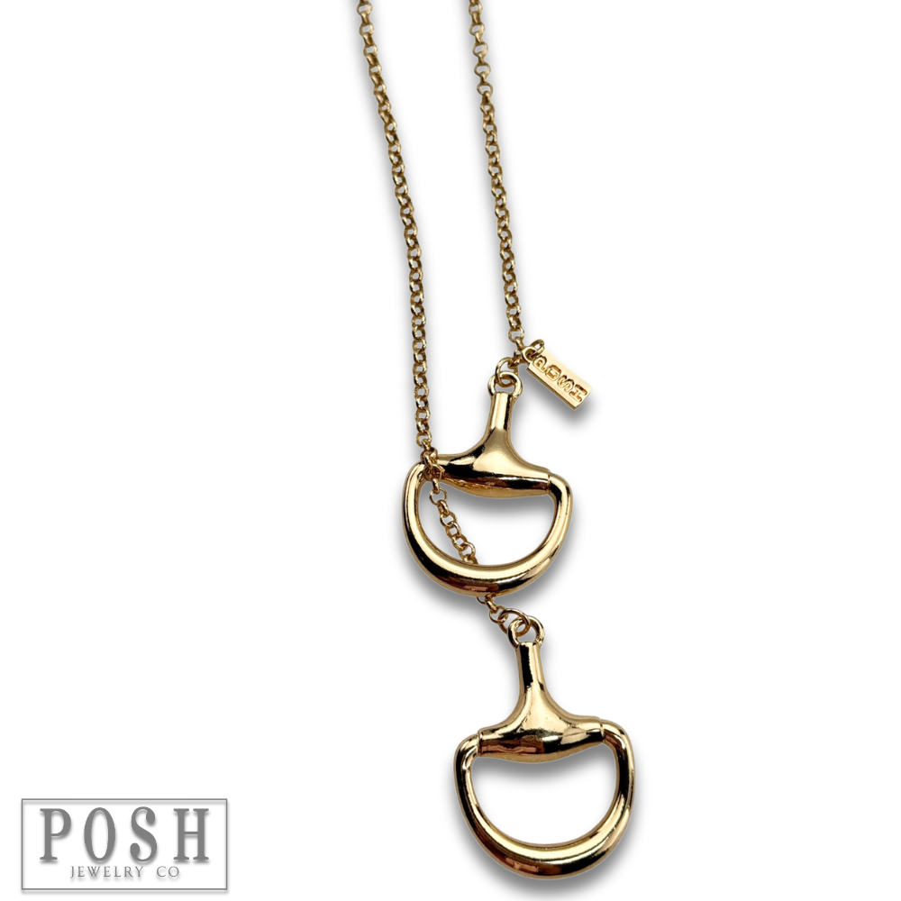 Snaffle Bit Western Lariat Necklace