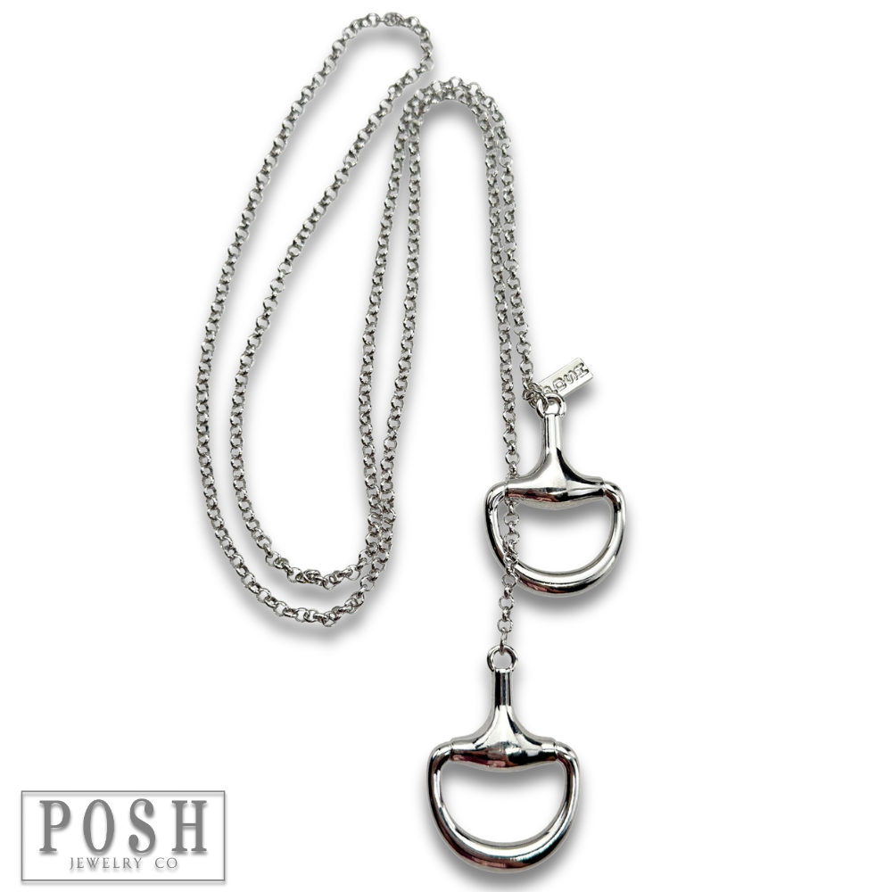 Snaffle Bit Western Lariat Necklace