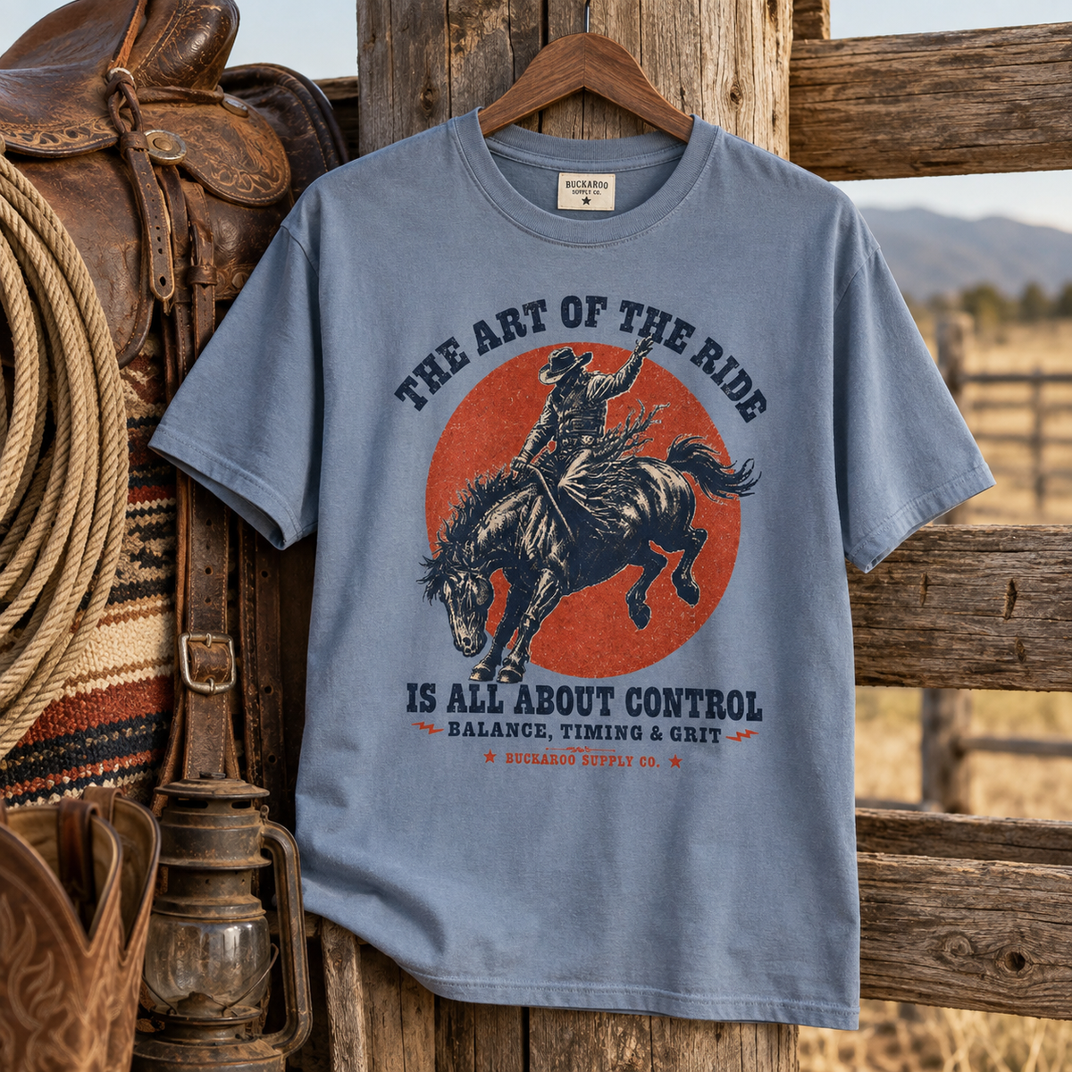 The Art of the Ride Bronc Rider Western T-Shirt