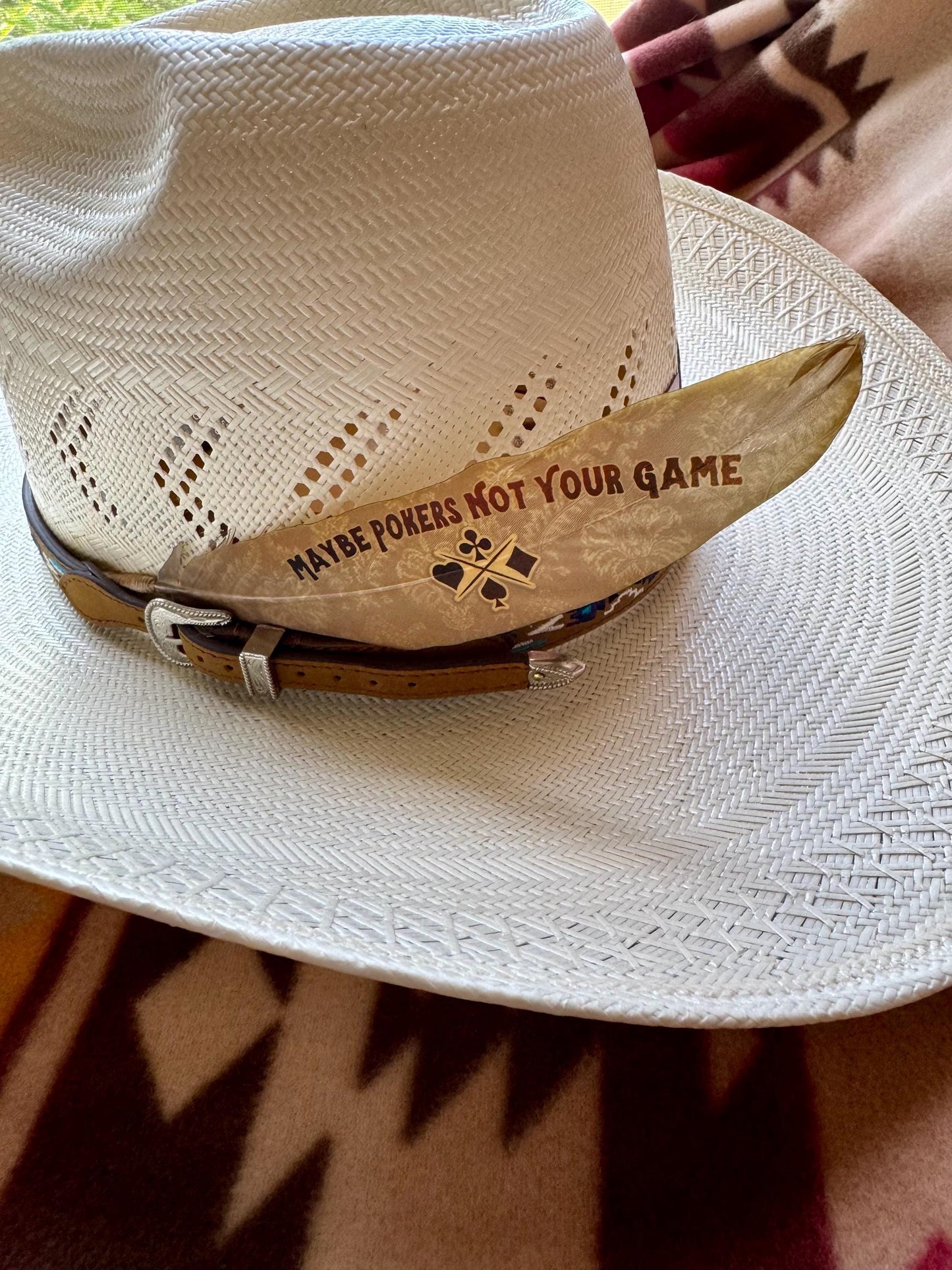 Maybe Poker’s Not Your Game Western Hat Feather