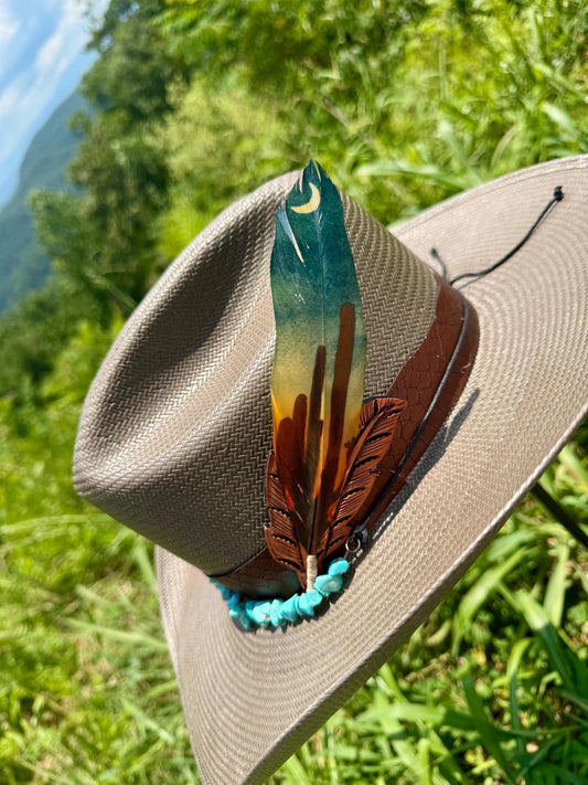 Moonlight Cactus Hat Feather