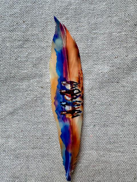 Watercolor Horses Hat Feather
