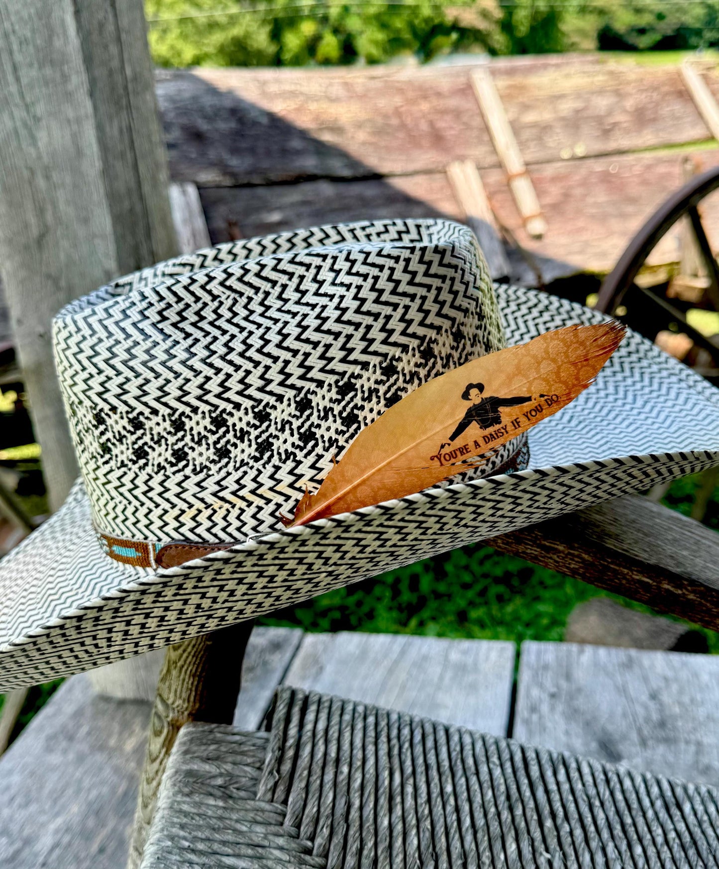 Daisy If You Do Western Hat Feather