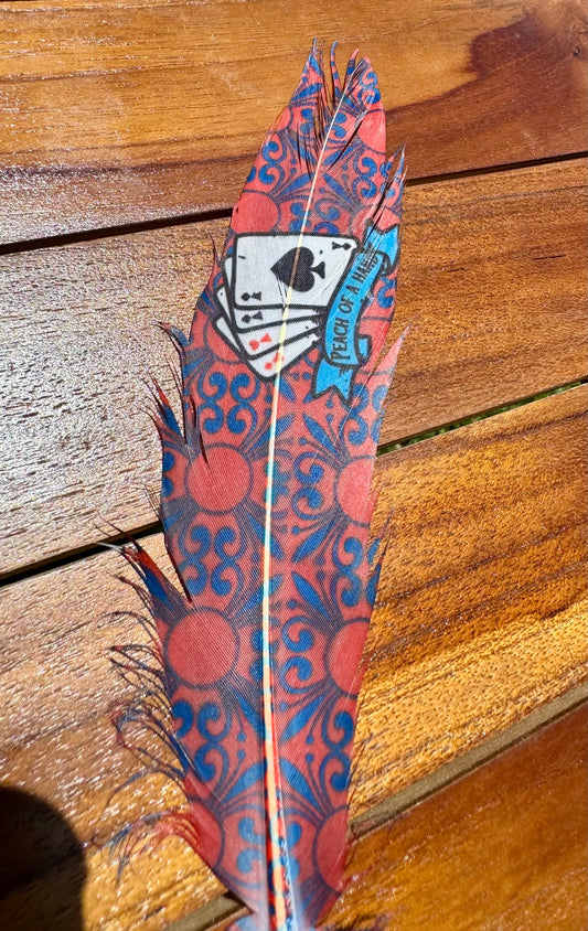 Peach of a Hand Western Hat Feather