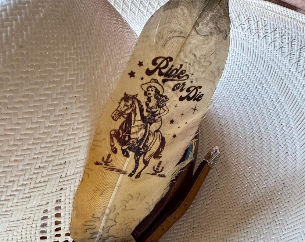 Ride Or Die Hat Feather