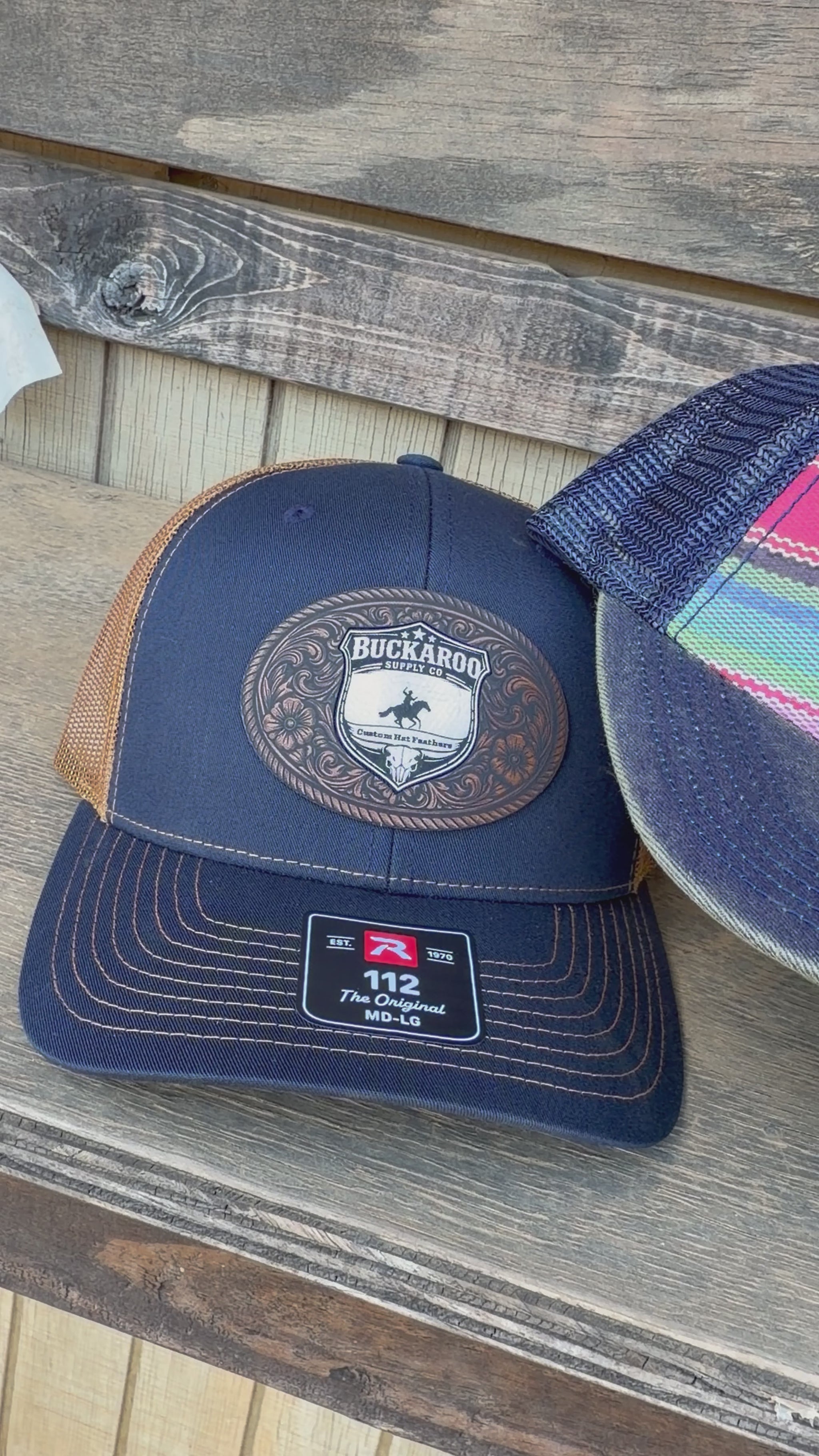 Richardson 112 caps with Buckaroo Supply Co logo.